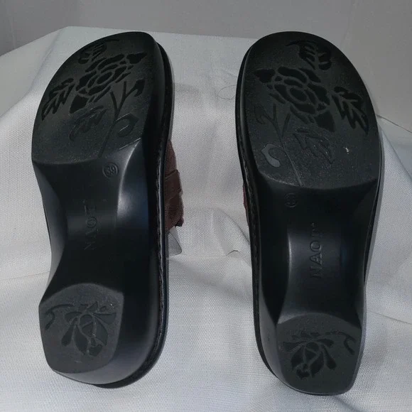 NAOT Avignon Nubuck Burgundy Maroon Mule Clog Size EU 39/US 8.5 Adjustable - Picture 6 of 6